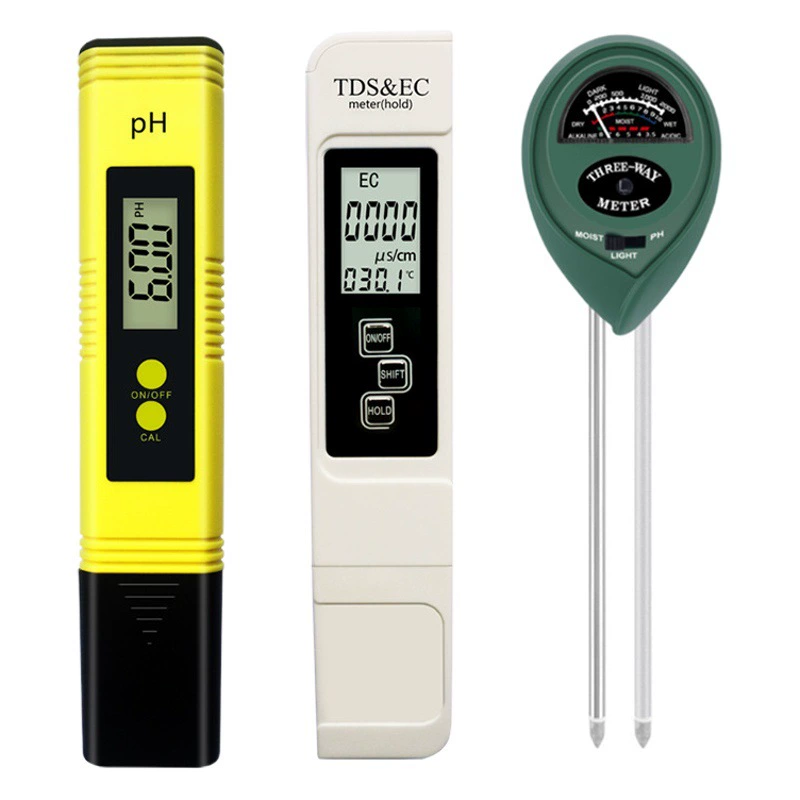 Набор для анализа почвы: измеритель EC, pH и TDS «три в одном», многофункциональный тестер качества воды и кислотности