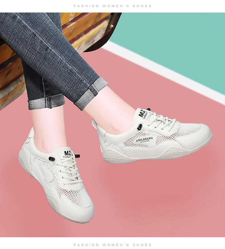 Giày sneaker nữ da thật lưới thoáng khí đế bằng 3 cm mùa hè 2025 — LJ 58219 [be xám] cao gót 3cm, LJ 58108 [be xám] cao gót 3cm, LJ 58109 [màu be] cao gót 3cm, DH 58617 [màu be xám] cao gót 3cm chi tiết 11