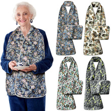 亚马逊热卖跨境货源老年人吃饭专用围嘴老人围兜大人防水防油围巾