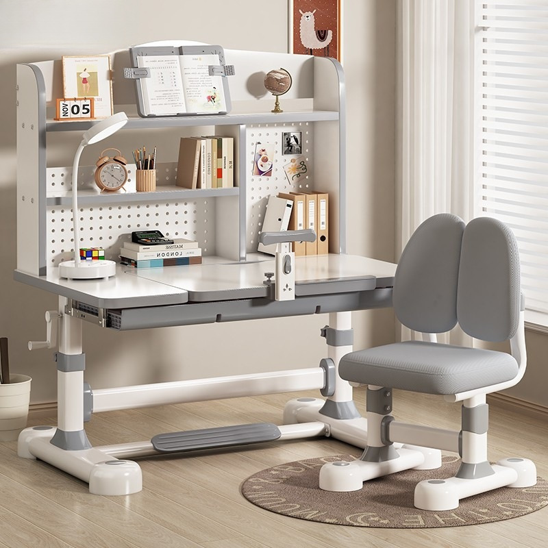 Children's Study Table Desk Primary School Student Writing Desk Desk and Chair Set Homework Desk Storage Homework