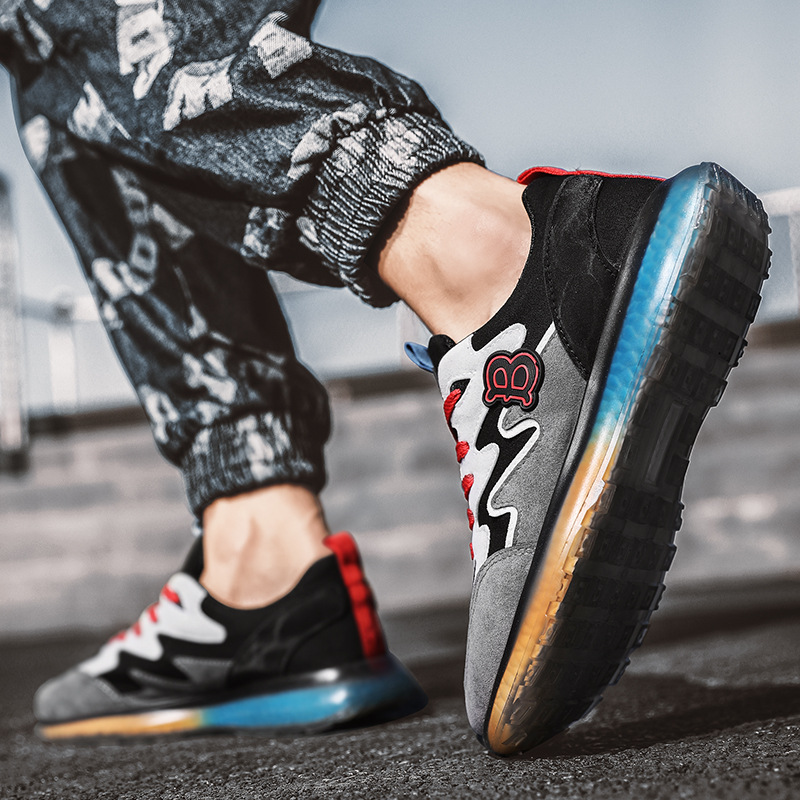 Summer textile black low solid color white sneakers for leisure