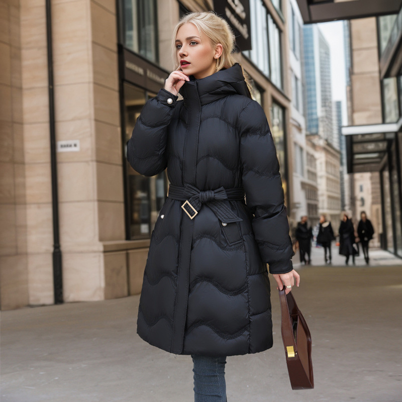 Women's Winter Coat Mid Length Warm Cotton Padded Jacket Trendy_voghion.com