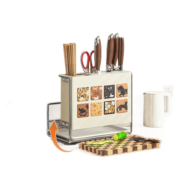 Knife rack storage rack 2025 new kitchen knife chopstick cage…