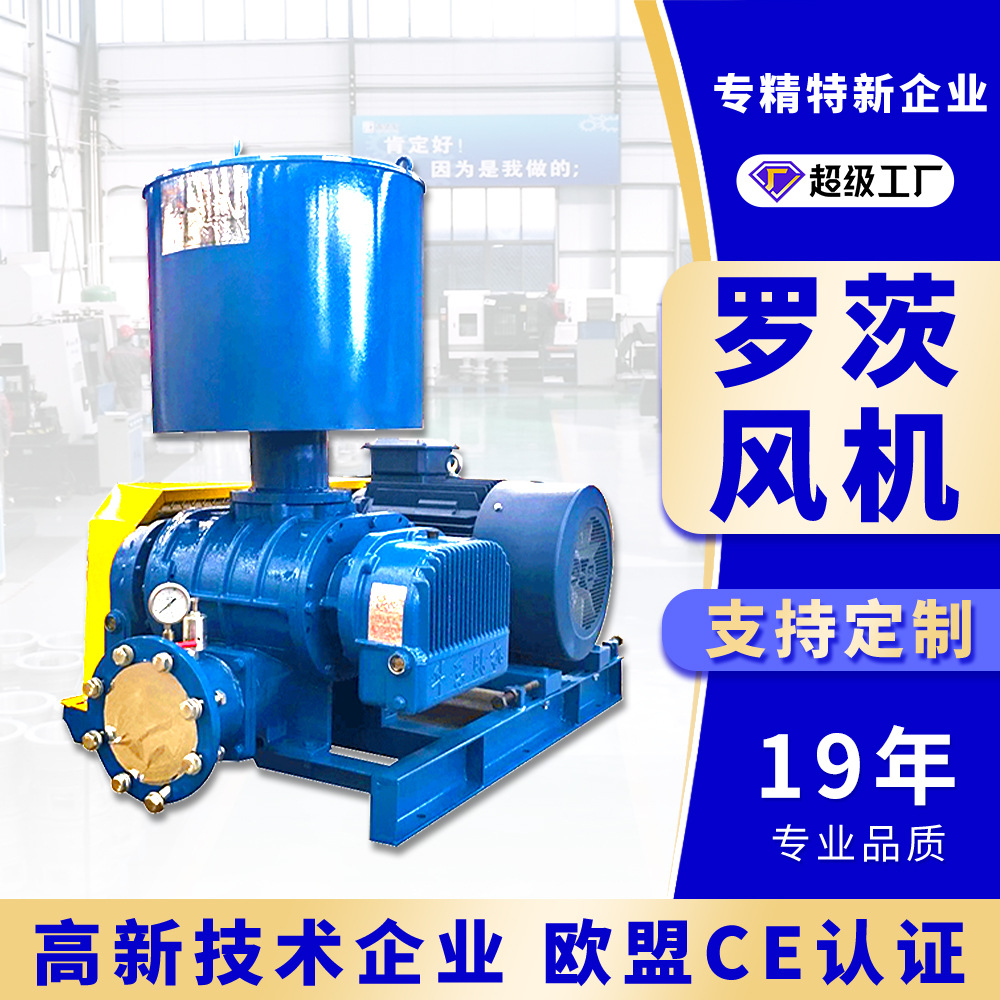 100口径4kW罗茨式风机不锈钢防爆鼓风机污水处理三叶低噪