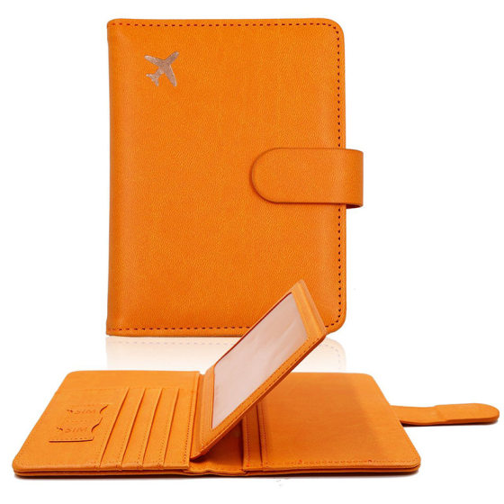 Passport Holder Passport Bag Passport Protective Case PU Leather Case Multifunctional Certificate Bag Travel Abroad Air Ticket Certificate Card Bag
