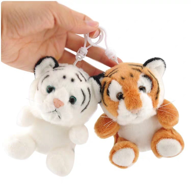 Cute Tiger Pendant Tiger Coin Purse Plush Toy Creative Tiger Keychain Bag Hanging Doll