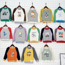 摆地摊童装2024春季儿童圆领卫衣学生 外贸尾货库存清仓