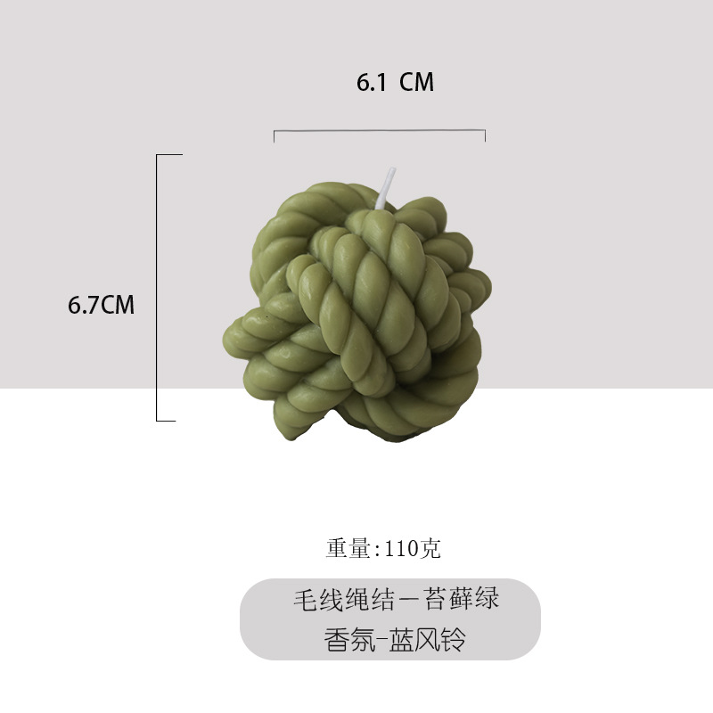 Venta caliente transfronteriza, forma de cuerda, decoración de velas de aromaterapia, diseño para el hogar, venta al por mayor, estilo caliente hecho a mano