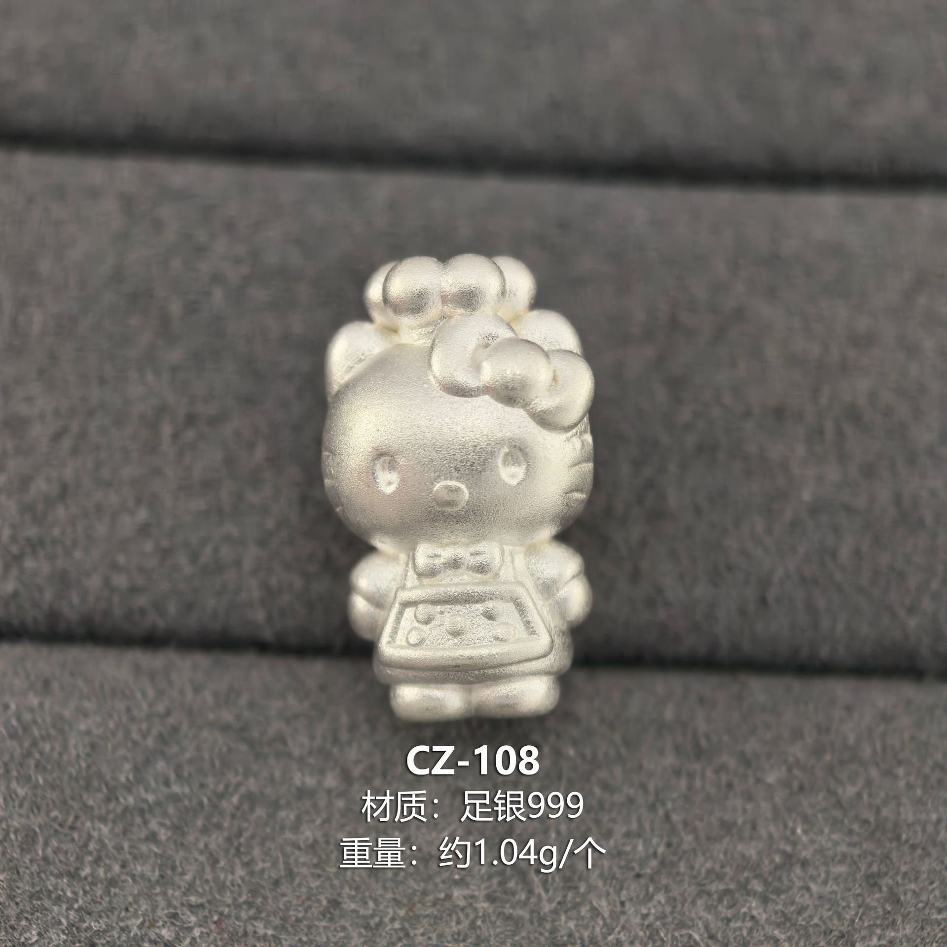 Pure Silver 999 Hello Kitty Fortune Beads My Melody Spacer Beads Handmade String DIY Jewelry Accessories Pure Silver Kt Cat Loose Beads