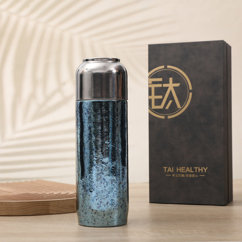 新款磁吸盖纯钛杯高颜值高端茶水分离焖茶杯大容量办公便携保温杯|undefined