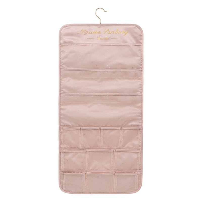 Bolsa colgante de almacenamiento de ropa interior colgante de pared bolsa de almacenamiento de doble cara ropa interior sujetador calcetines organizador rack armario bolsa colgante