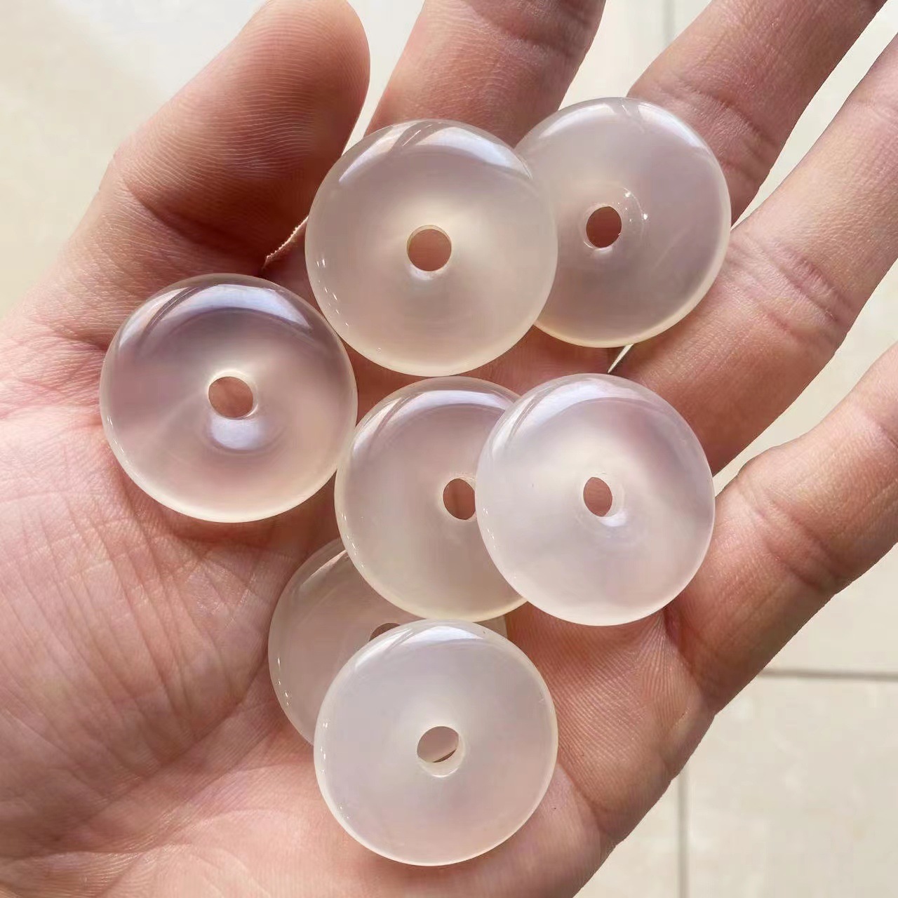 칼세도니 안전 버클(직경 25mm, 두께 5mm)