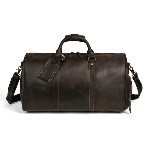 Crazy Horse Leather European and American Retro Men's Casual Travel Bag Genuine Leather Large Capacity Portable Crossbody Bag