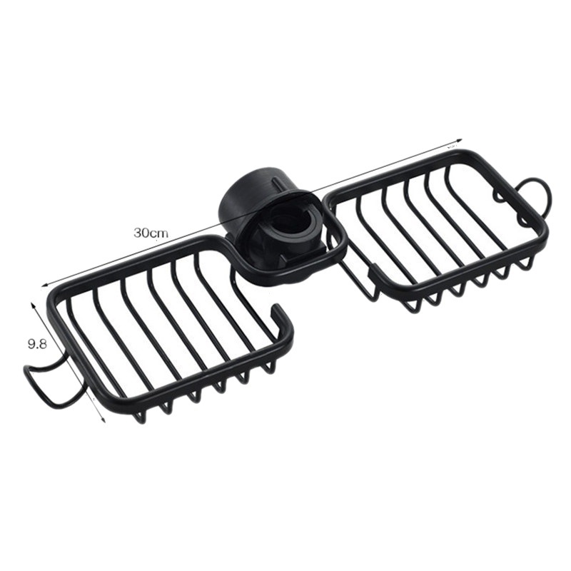 Espacio de almacenamiento de cocina estante de almacenamiento de grifo de aluminio casa anti-óxido fregadero del hogar esponja drenaje colgante cesta fregadero