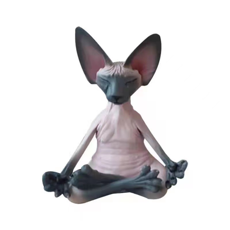털이 없는 고양이-핑크 블랙 8cm