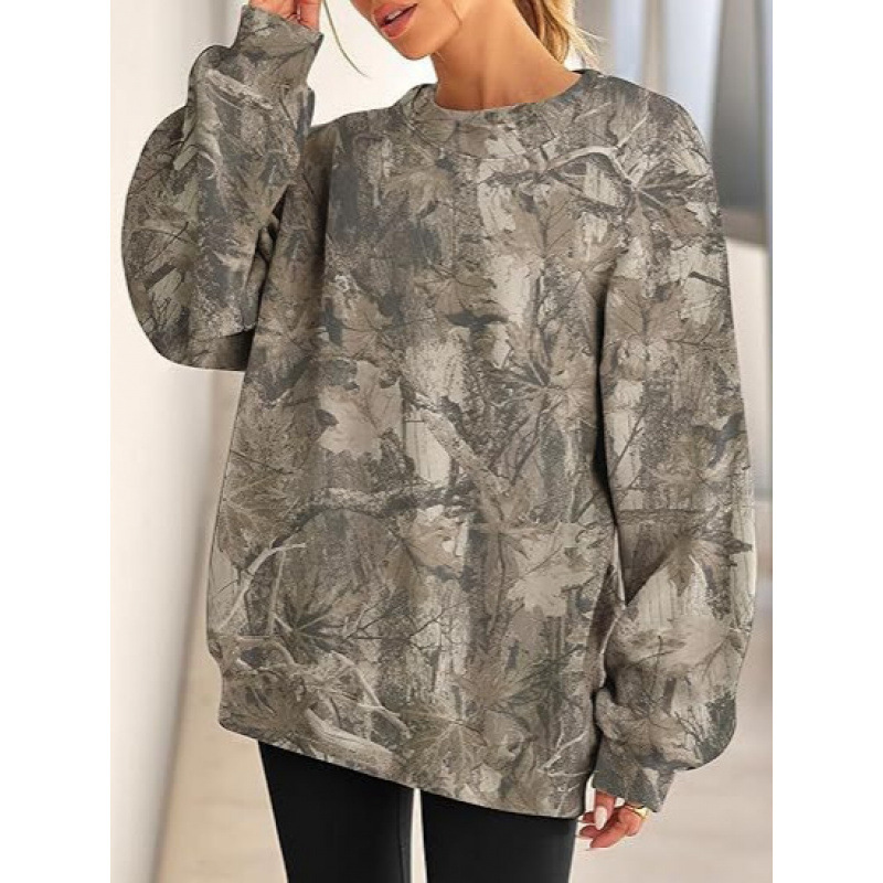 Felpa da caccia con colletto a foglia d'acero da uomo, nuova moda europea e americana, felpa oversize da donna_voghion.com