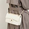 Leather chain, fashionable one-shoulder bag, phone bag, cowhide, Chanel style, genuine leather