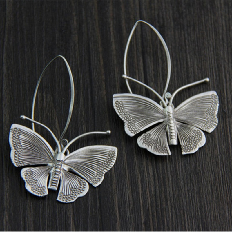 Drop Earrings Classification 1 Pair Retro Butterfly Alloy Drop Earrings