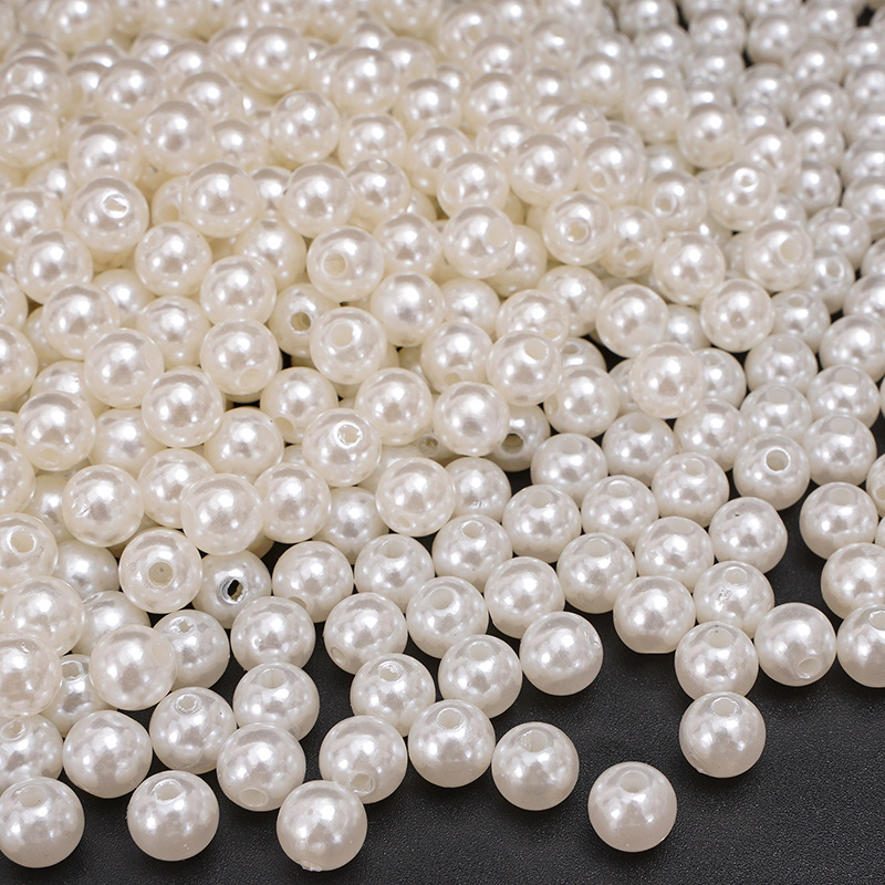 ABS agujero imitación de perlas DIY accesorios de joyería de perlas hechas a mano material de collar de pulseras