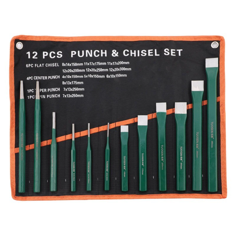 Инструмент Tuosen металлический пробойник цилиндрический штамповочный конус штамповочный ремень резиновая втулка каменное долото железное долото плоское долото цементное долото