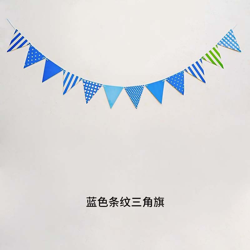 Feliz cumpleaños tira de la bandera para niños decoraciones de cumpleaños bandera de cola de pescado inglesa estampada bandera de dibujos animados