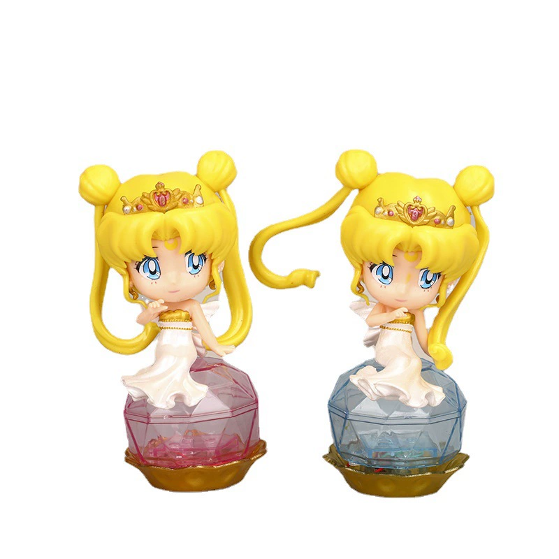 Мини-фигурка (Sailor Moon) с LED-подсветкой, подставка «камень», лёгкая — 91 г