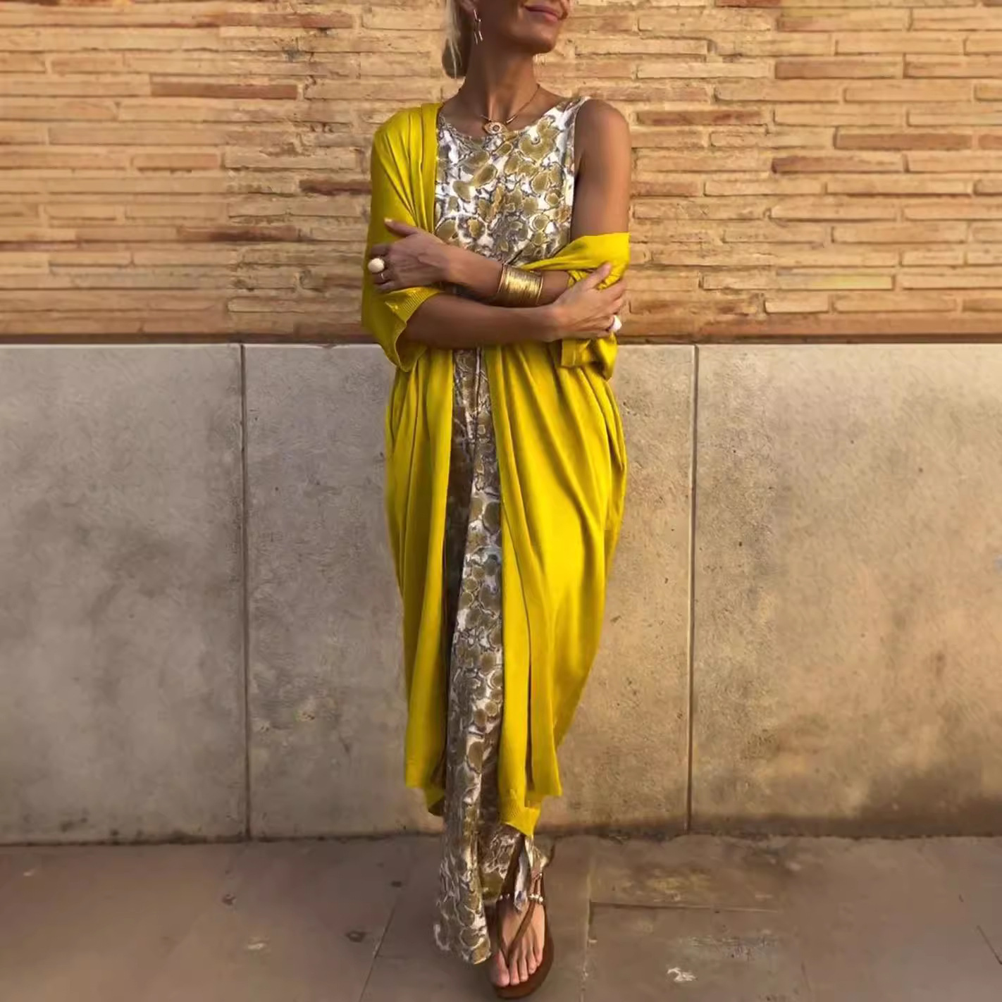 2024 European and American Cross-Border Aliexpress Amazon Independent Station Loose Cardigan Elegant Dress Women's Suit