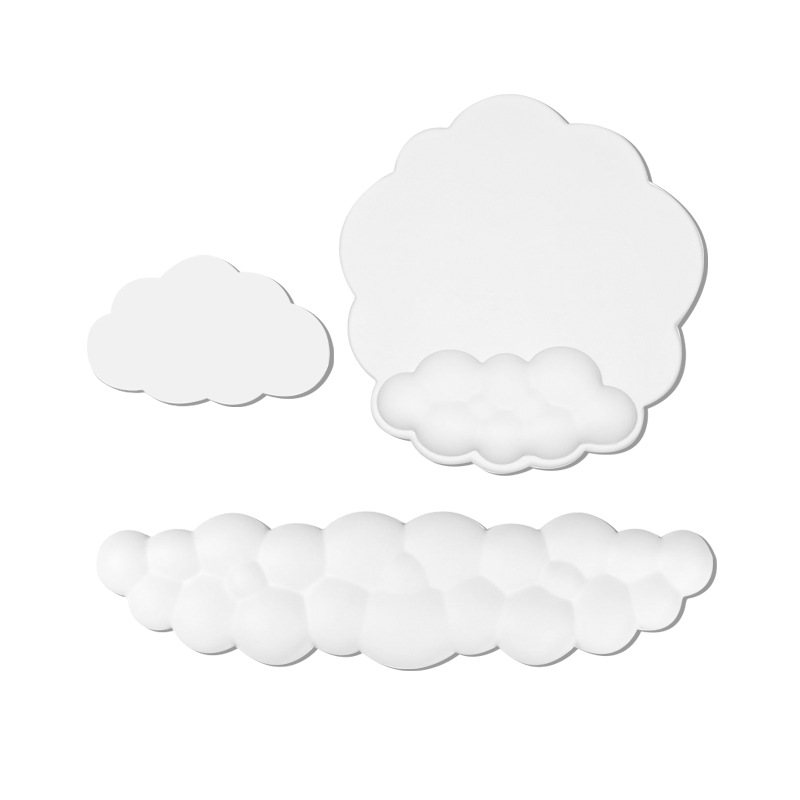 Cojín de muñeca de la almohadilla de ratón de la nube caliente transfronteriza al por mayor computadora oficina de escritorio antideslizante almohadilla de muñeca de espuma de memoria