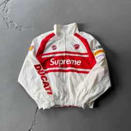 Supreme联名Ducati赛车夹克男潮牌高街宽松立领外套时尚百搭运动