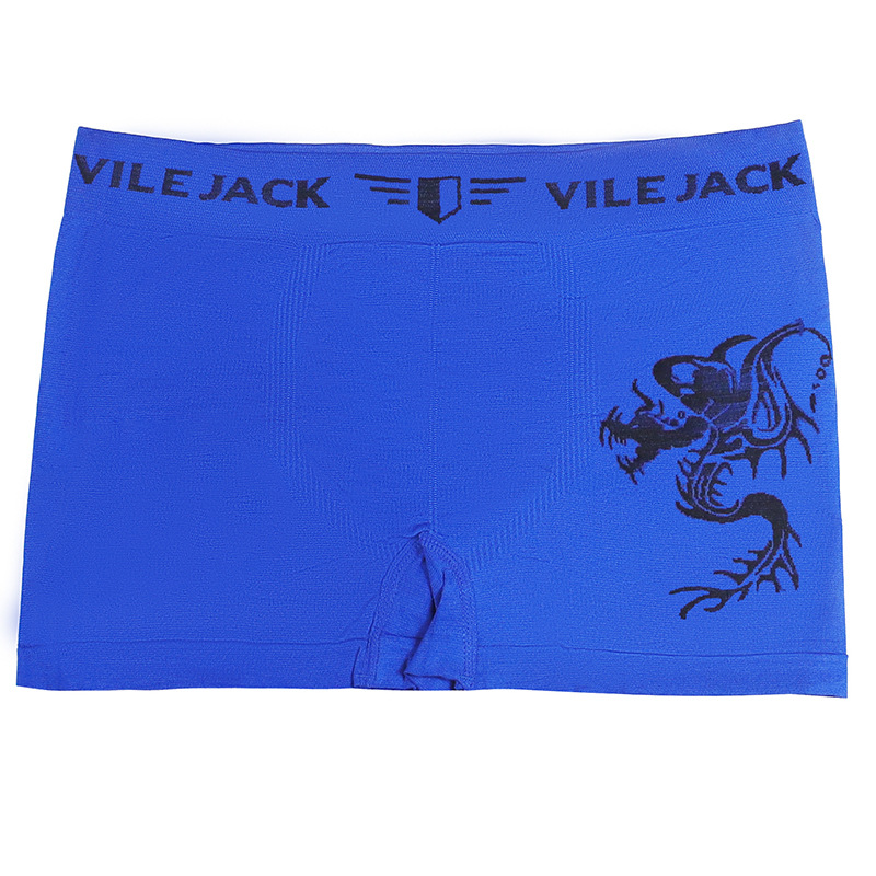Bóxer para hombre Calzoncillos deportivos elásticos y transpirables sin costuras Calzoncillos cortos para hombre con estampado de dragón personalizado
