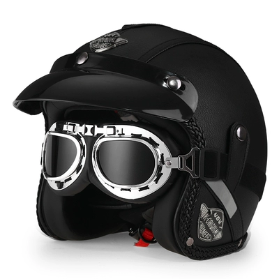 helmet men's and women's electric | Motosiklet dəbilqələri - m-classic-black-silver-mirror-free-brim-face-towel