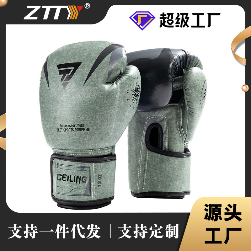 Nuevos guantes de boxeo ZTTY, guantes de boxeo Sanda, hombres y mujeres, entrenamiento de sacos de arena, boxeo de Muay Thai, guantes de boxeo para adultos al por mayor image 1