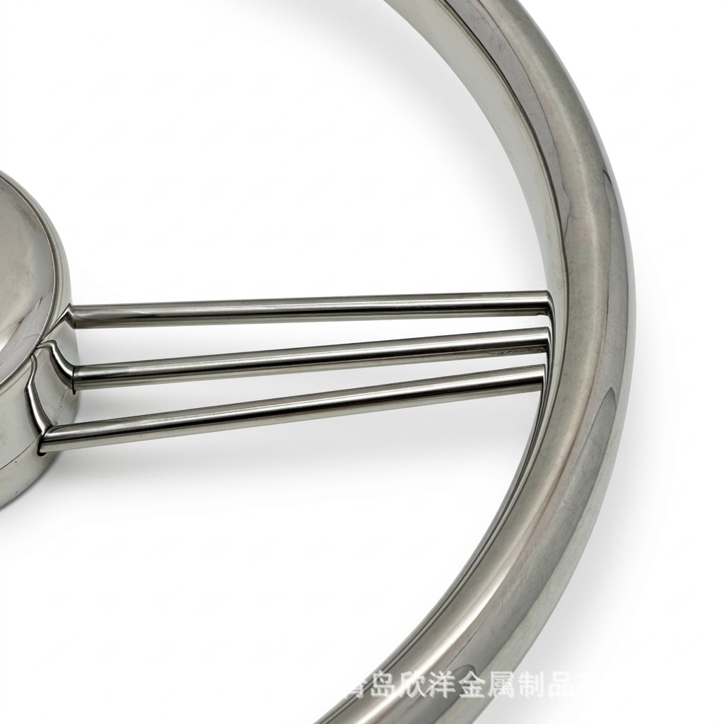 Three-spoke stainless steel 304 ship steering wheel, yacht rudder wheel, marine steering wheel
