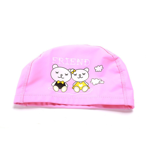 Children's cloth hat is comfortable and does not strangle the head, solid color PU coating for boys and girls, new style dolphin swimming cap wholesale