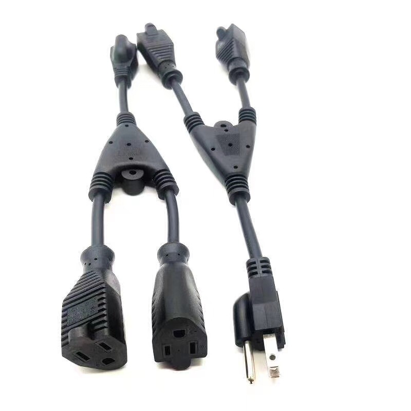 Factory Direct Sales American-style power cord plug three-plug pin tail plug line SVT 18AWG/16AWG Factory Direct Sales American-style power cord plug three-plug pin tail plug line SVT 18AWG/16AWG