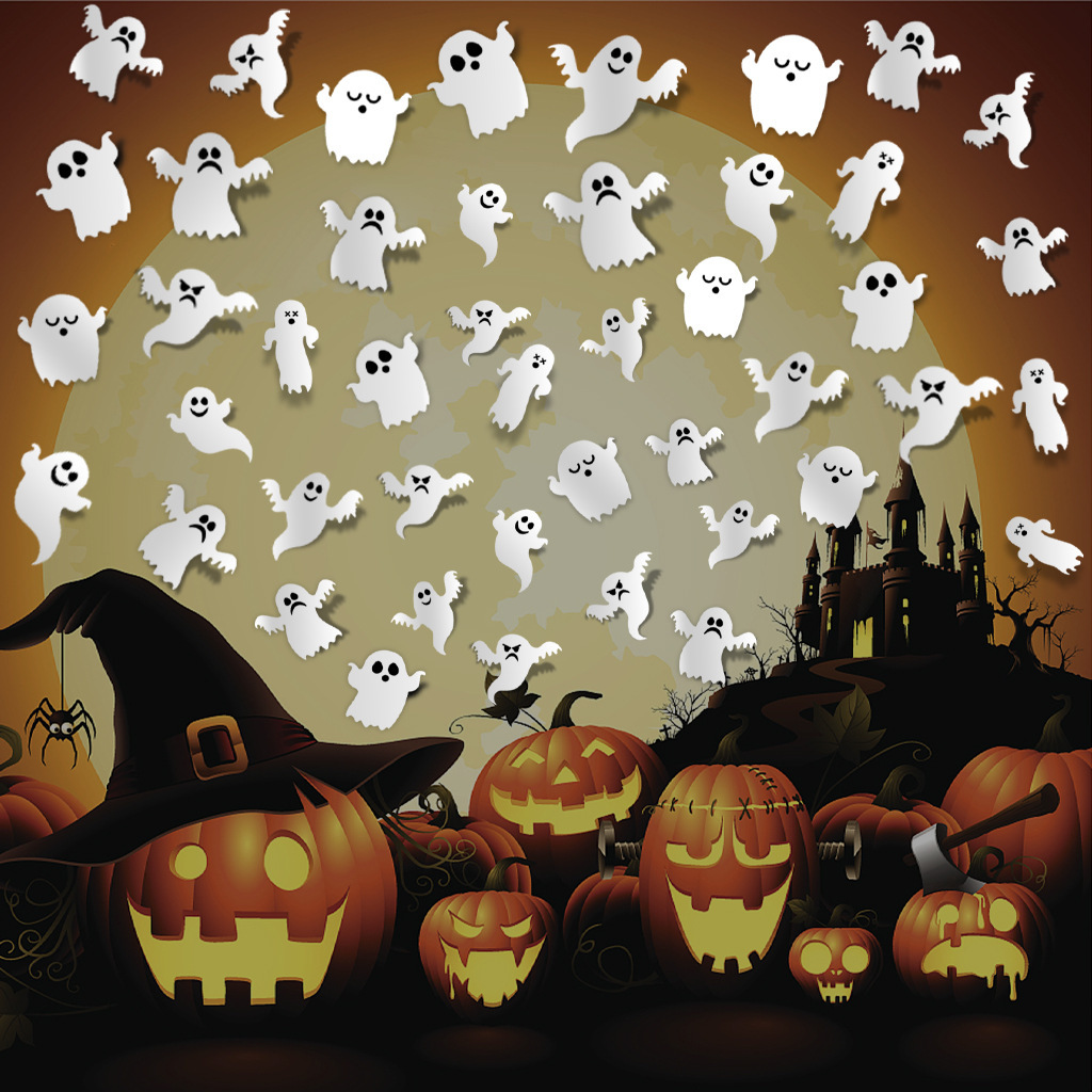Halloween New 3D Black 16 pieces per pack Stereoscopic Bat Wall Stickers Decoration_voghion.com