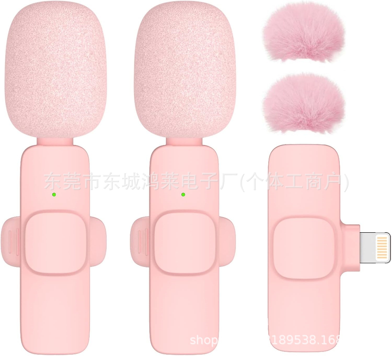 Interfaz de fruta plana rosa K9 de uno a dos + 2 bolas de pelo rosas