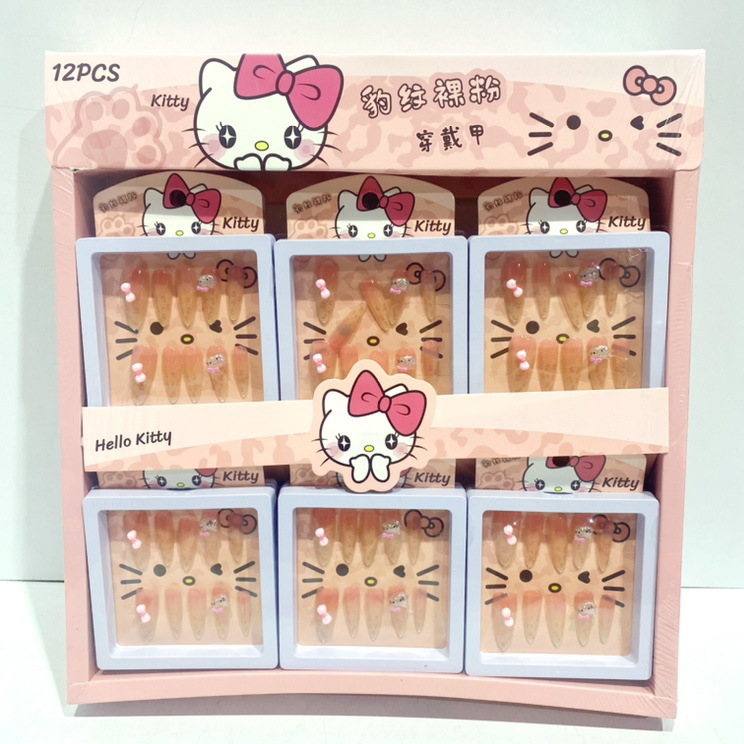 New Kt Cat Wearable Nail Art Powder, Wearable Nail Art Stickers, Cute Cartoon Nails for Girls, Removable Nail Art Pieces New Kt Cat Wearable Nail Art Powder, Wearable Nail Art Stickers, Cute Cartoon Nails for Girls, Removable Nail Art Pieces