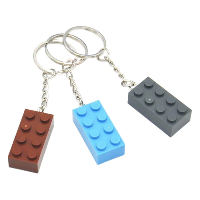 Chengjiale мелкие частицы строительные блоки высокий кирпич 2*4 кольцо для ключей строительные блоки кулон подарки маленький подарок логотип поколение