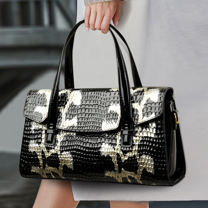 Moda versátil nuevo bolso de las mujeres bolso de pitón patrón retro Otoño e Invierno hombro bolsa de mensajero bolso de las mujeres elegante estilo europeo y americano