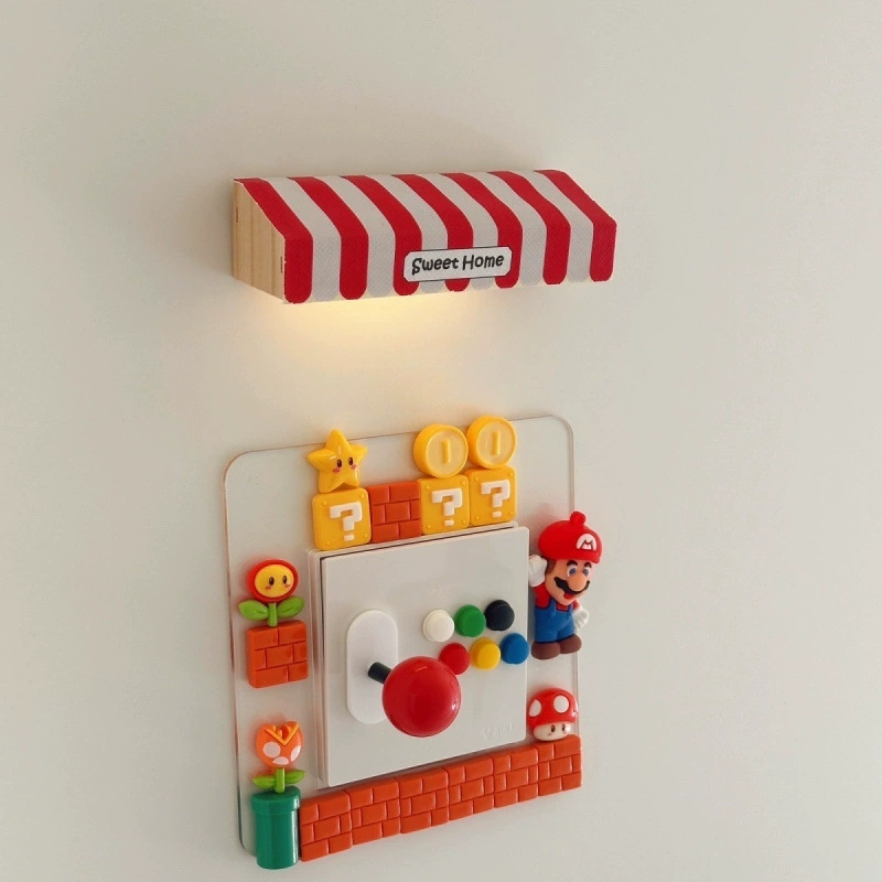 Креативная рамка для переключателя, милая 3D акриловая розетка Mario, украшение, защита от грязи, украшение