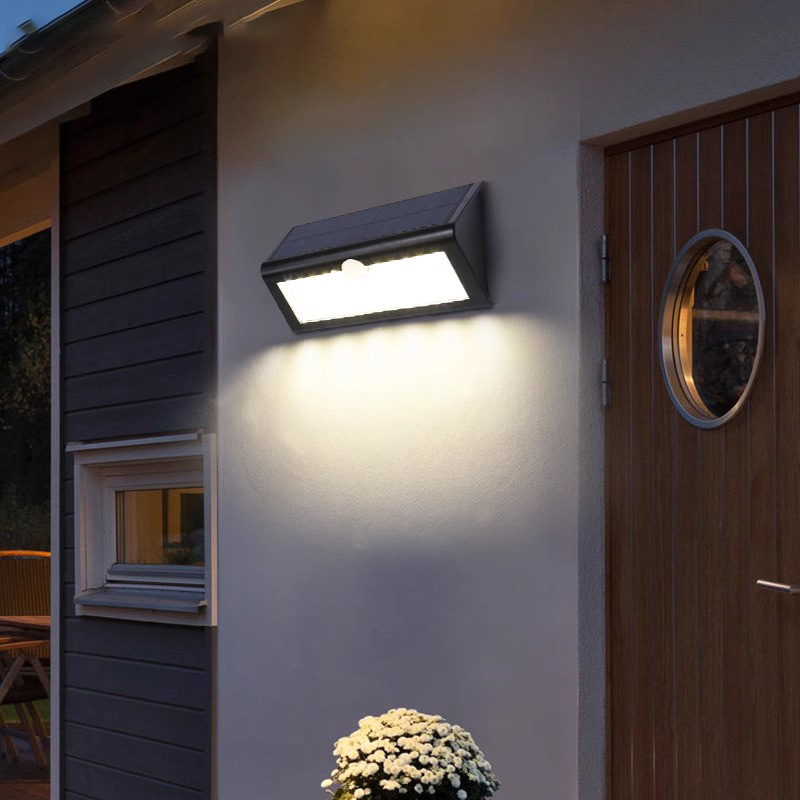 lámpara solar al aire libre lámpara de patio doméstica lámpara de pared jardín super brillante al aire libre iluminación de inducción del cuerpo humano lámpara de calle integrada