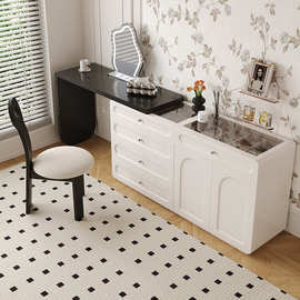 KSSZT806#实木梳妆台斗柜一体法式复古风卧室收纳设计款原创化妆