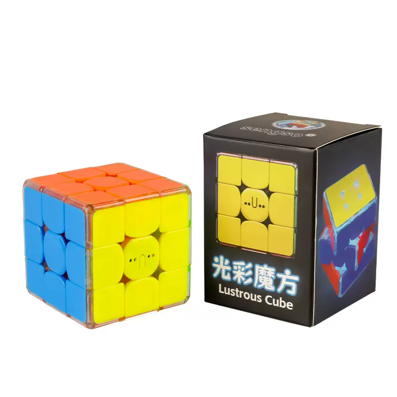 圣手三阶光彩魔方发光灯光效果磁力三阶魔方儿童益智顺滑创意玩具