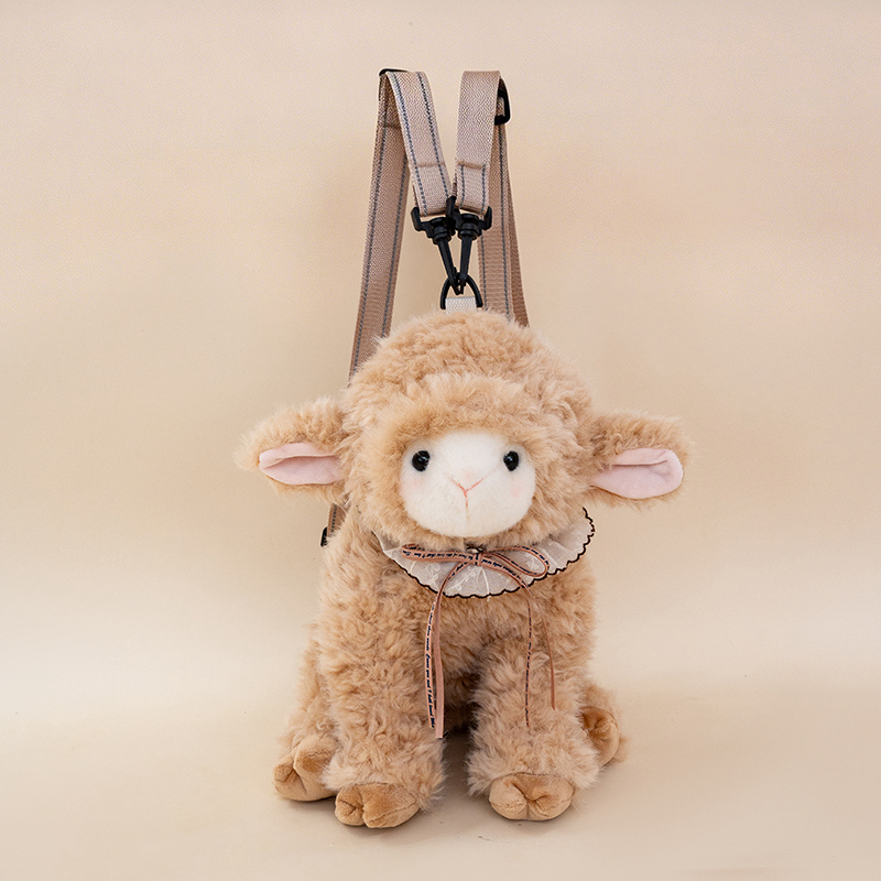 Bolso de Hombro de Peluche con Forma de Oveja de Poliéster para Niños