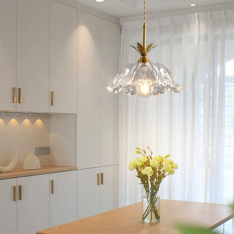 Retro estilo francés latón cristal pequeño candelier dormitorio pastoral cabezal de cama bar comedor pasillo lámpara de entrada