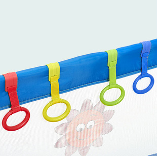Baby Learning to Stand Pull Ring Fence Children Toddler Hand Pull Ring Toy Baby Bed Fence Exercise Arm Fitness