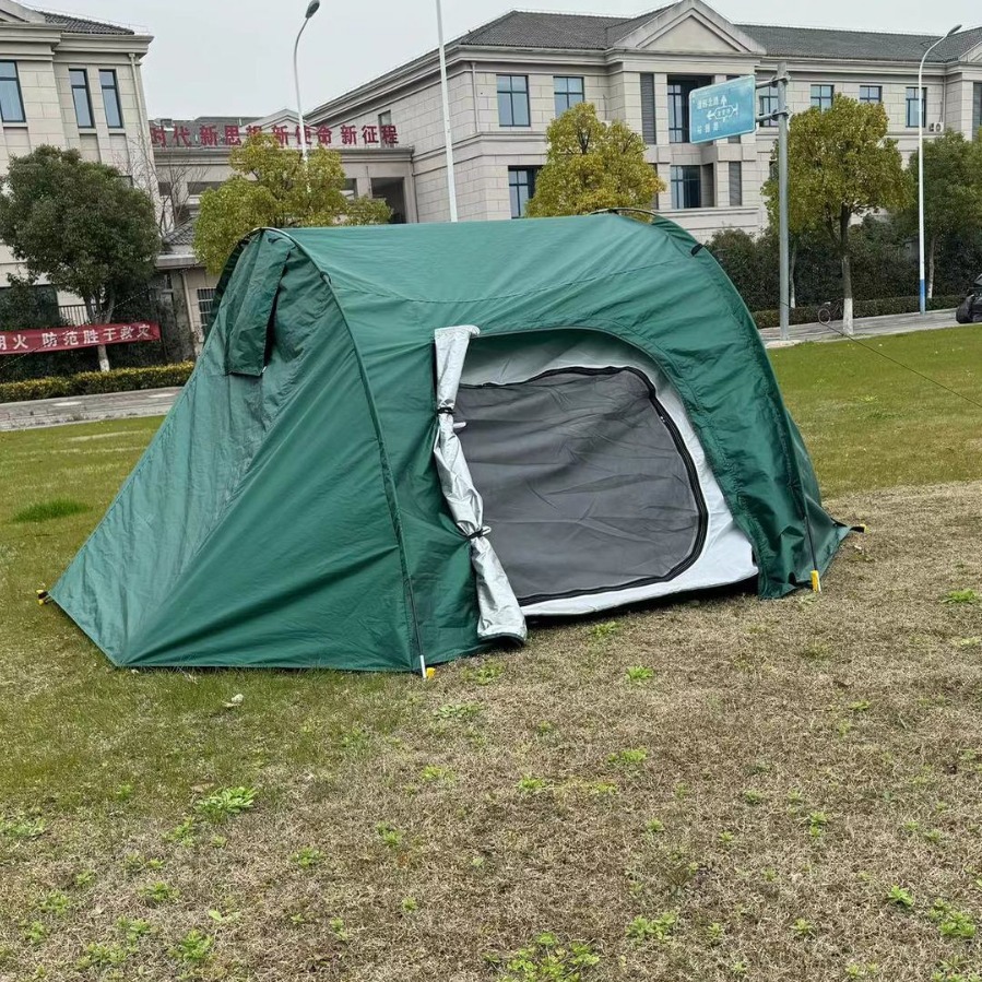 재고 있음 야외 이중 레이어 방수 야외 캠핑 등산 여행 이중 두꺼운 휴대용 사계절 언덕 텐트