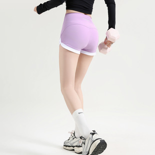 Women's Yoga Shorts with Peach Hips, High Waist, Tummy Control, Butt-Lifting, Sports Running Shorts, Gym Fitness Hot Pants, Summer Thin