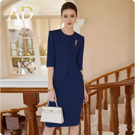 navy blue Suit Skirt